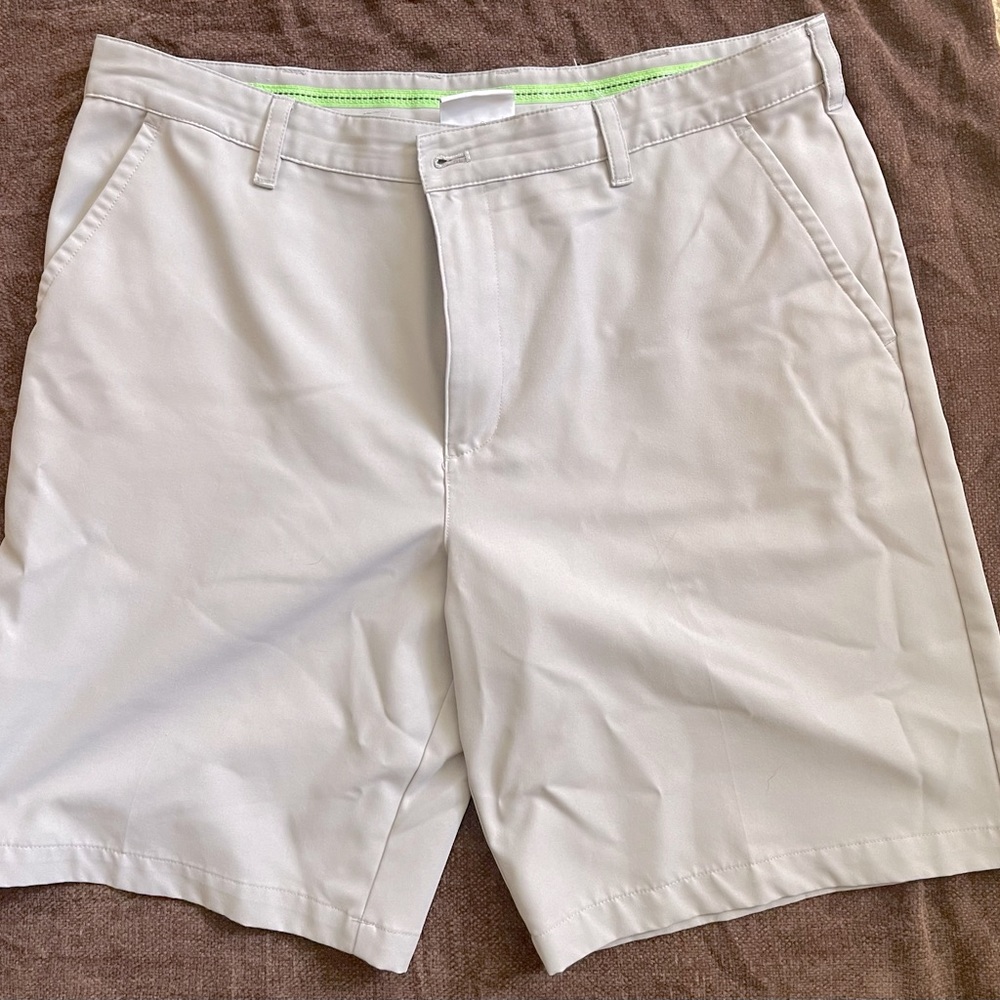 IZOD Golf Solid Flat Front Shorts